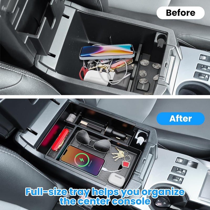 DIAMOOKY 3PCS Center Console Organizer Compatible with Toyota 4Runner 2024 2023 2022 2021 2020 2019-2010 Glove Box Organizer Gear Shift Tray Armrest Storage Box 5th Gen 4 Runner Accessories - Image 4